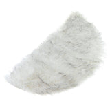 Max Half Round Artificial Wool Sheepskin Floor Mat Fluffy Floor Mat White Black - Aladdin Shoppers