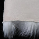 Max Half Round Artificial Wool Sheepskin Floor Mat Fluffy Floor Mat White Black - Aladdin Shoppers