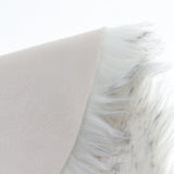 Max Half Round Artificial Wool Sheepskin Floor Mat Fluffy Floor Mat White Black - Aladdin Shoppers