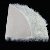 Max Half Round Artificial Wool Sheepskin Floor Mat Fluffy Floor Mat White Black - Aladdin Shoppers