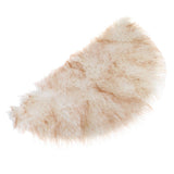 Max Half Round Artificial Wool Sheepskin Floor Mat Fluffy Floor Mat White Yellow - Aladdin Shoppers
