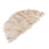 Max Half Round Artificial Wool Sheepskin Floor Mat Fluffy Floor Mat White Yellow - Aladdin Shoppers