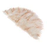 Max Half Round Artificial Wool Sheepskin Floor Mat Fluffy Floor Mat White Yellow - Aladdin Shoppers