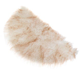 Max Half Round Artificial Wool Sheepskin Floor Mat Fluffy Floor Mat White Yellow - Aladdin Shoppers
