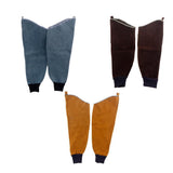 Max Heavy Duty Cowhide Leather Welding Protective Split Sleeves For Arms Blue - Aladdin Shoppers