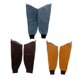 Max Heavy Duty Cowhide Leather Welding Protective Split Sleeves For Arms Blue - Aladdin Shoppers