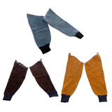 Max Heavy Duty Cowhide Leather Welding Protective Split Sleeves For Arms Blue - Aladdin Shoppers