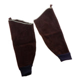 Max Heavy Duty Cowhide Leather Welding Protective Split Sleeves For Arms Brown - Aladdin Shoppers