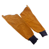 Max Heavy Duty Cowhide Leather Welding Protective Split Sleeves For Arms Yellow - Aladdin Shoppers