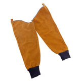 Max Heavy Duty Cowhide Leather Welding Protective Split Sleeves For Arms Yellow - Aladdin Shoppers