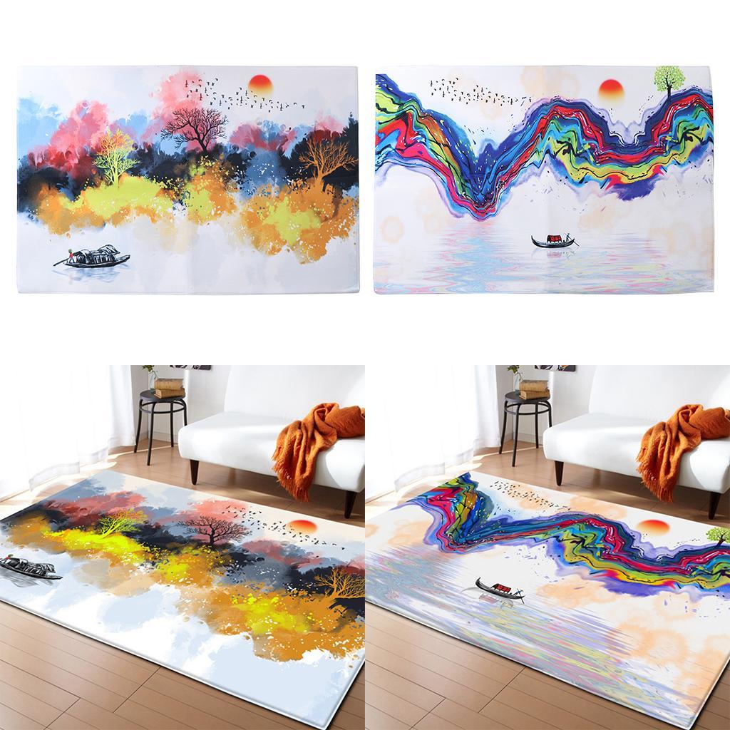 Max Home Decorator Area Rug Mountains and Waters Painting Floor Rug Carpet 01 - Aladdin Shoppers