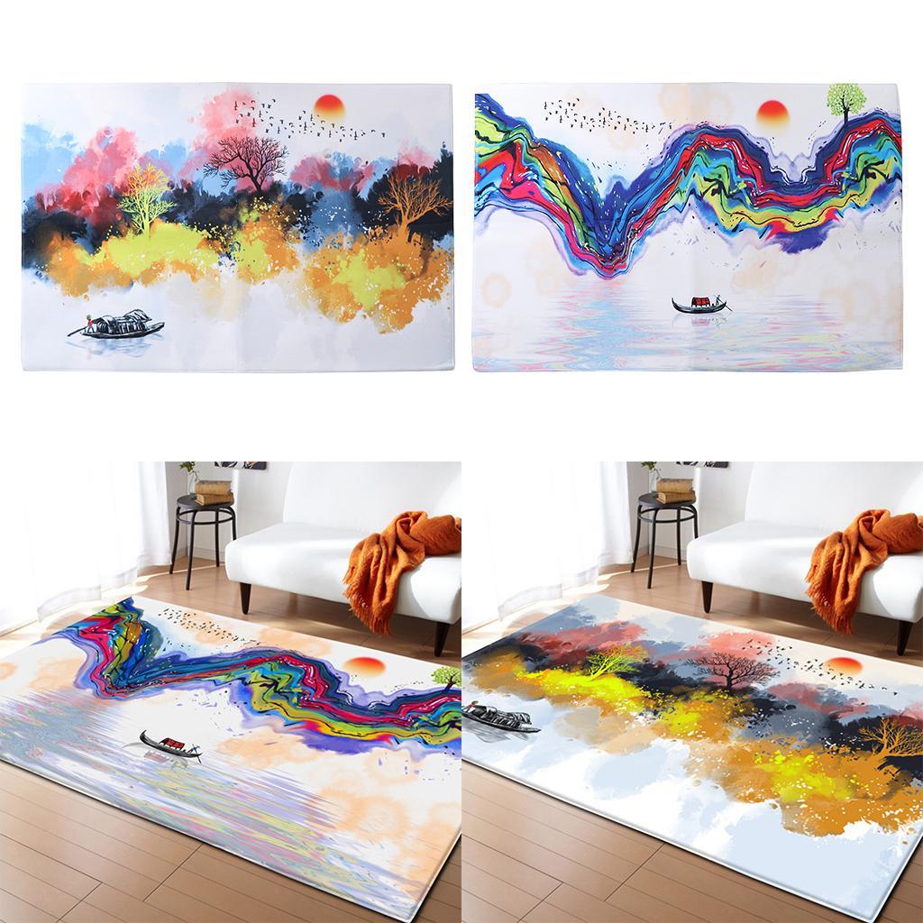 Max Home Decorator Area Rug Mountains and Waters Painting Floor Rug Carpet 01 - Aladdin Shoppers