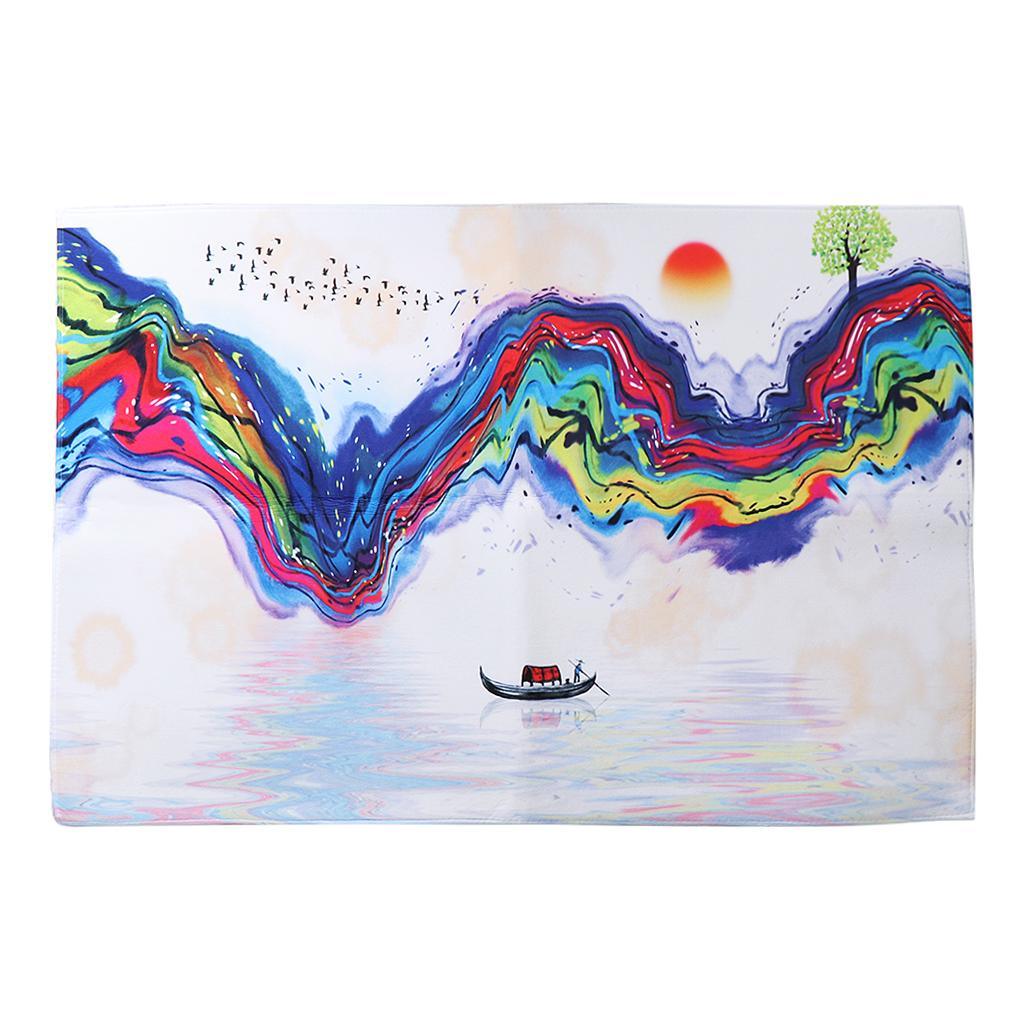 Max Home Decorator Area Rug Mountains and Waters Painting Floor Rug Carpet 01 - Aladdin Shoppers