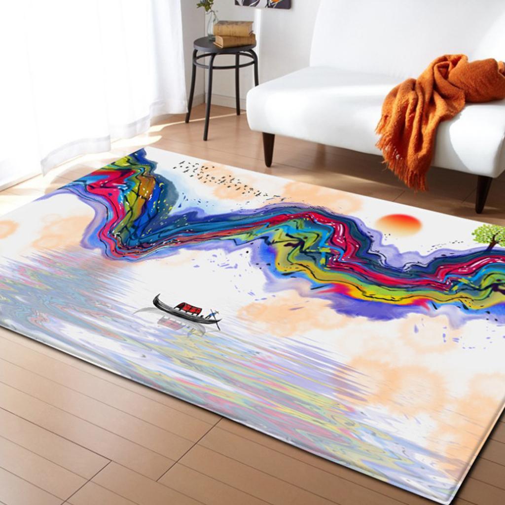 Max Home Decorator Area Rug Mountains and Waters Painting Floor Rug Carpet 01 - Aladdin Shoppers
