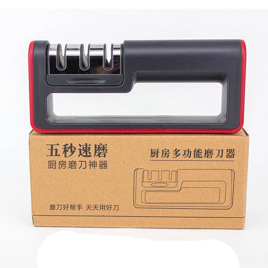 Max Household Fast Knife Sharpener Double-Sided 3-Stage Sharpener Large upgrade - Aladdin Shoppers