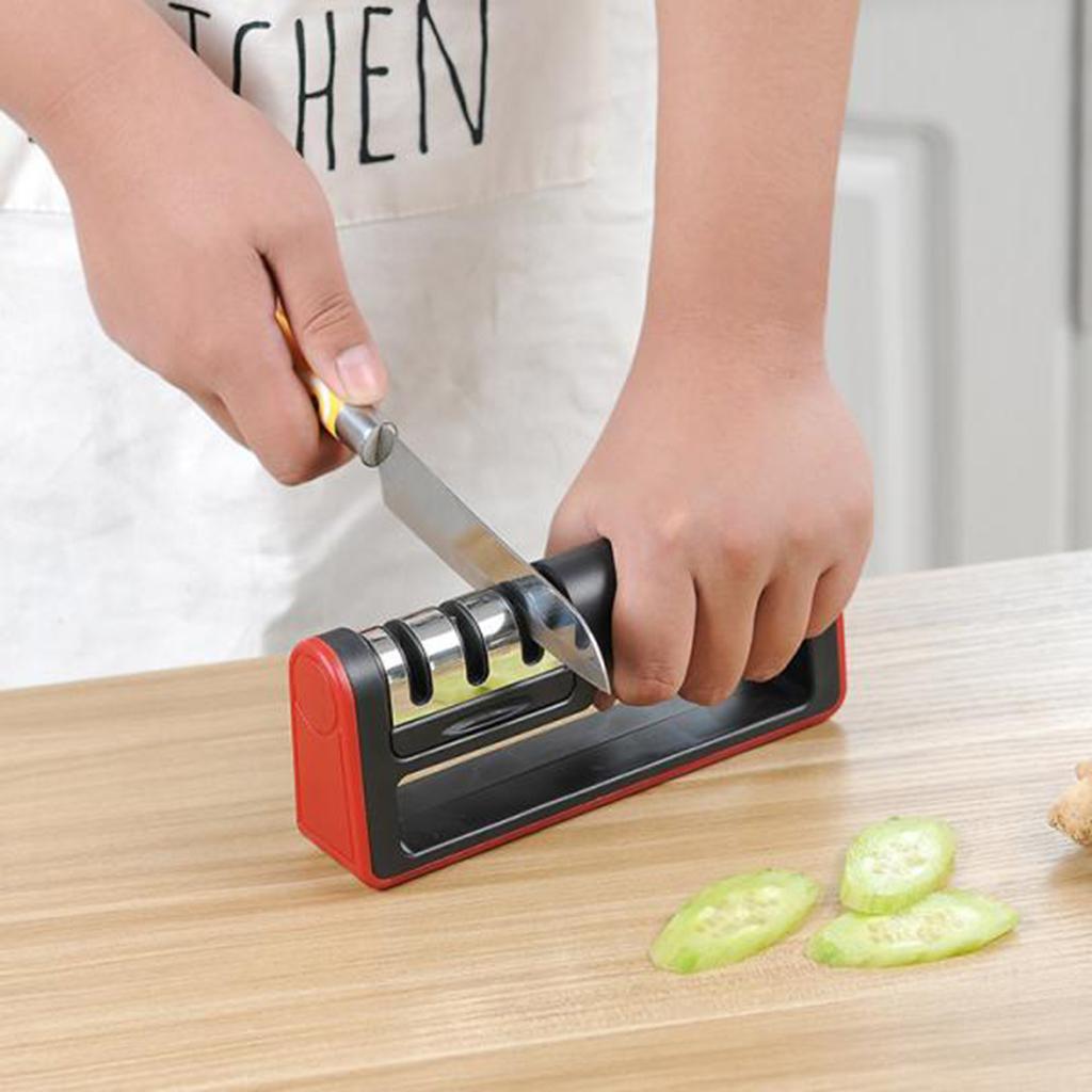 Max Household Fast Knife Sharpener Double-Sided 3-Stage Sharpener Large upgrade - Aladdin Shoppers