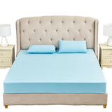 Max Hypoallergenic Zipped Mattress Protector Cover Blue - 200x200cm - Aladdin Shoppers