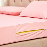 Max Hypoallergenic Zipped Mattress Protector Cover Pink - 200x200cm - Aladdin Shoppers