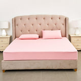 Max Hypoallergenic Zipped Mattress Protector Cover Pink - 200x200cm - Aladdin Shoppers