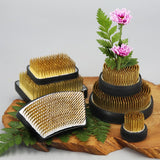 Max Ikebana Kenzan Flower Frog with Sturdy Rubber Base #1 2.5 Inch Brass - Aladdin Shoppers