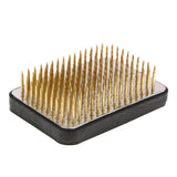 Max Ikebana Kenzan Flower Frog with Sturdy Rubber Base #1 2.5 Inch Brass - Aladdin Shoppers