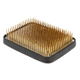 Max Ikebana Kenzan Flower Frog with Sturdy Rubber Base #3 3.8 Inch Brass - Aladdin Shoppers