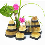 Max Ikebana Kenzan Flower Frog with Sturdy Rubber Base #3 3.8 Inch Brass - Aladdin Shoppers