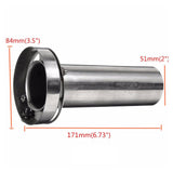 Max Insert Removable Stainless Steel Round Exhaust Tip Silencer Muffler 3.5 inch - Aladdin Shoppers