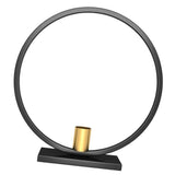 Max Iron Geometric Candlestick Decorative Candle Holders Centerpiece Black Gold-L - Aladdin Shoppers