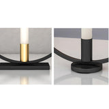 Max Iron Geometric Candlestick Decorative Candle Holders Centerpiece Black Gold-L - Aladdin Shoppers