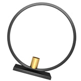 Max Iron Geometric Candlestick Decorative Candle Holders Centerpiece Black Gold-L - Aladdin Shoppers
