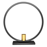 Max Iron Geometric Candlestick Decorative Candle Holders Centerpiece Black Gold-L - Aladdin Shoppers