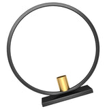 Max Iron Geometric Candlestick Decorative Candle Holders Centerpiece Black Gold-L - Aladdin Shoppers