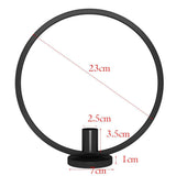 Max Iron Geometric Candlestick Decorative Candle Holders Centerpiece Black-S - Aladdin Shoppers