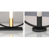 Max Iron Geometric Candlestick Decorative Candle Holders Centerpiece Black-S - Aladdin Shoppers