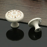 Max Ivory White Zinc Alloy Door Handle Cabinet Cupboard Dresser Knob Handle 25mm - Aladdin Shoppers