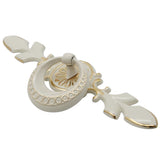 Max Ivory White Zinc Alloy Kitchen Door Knob Cabinet Ring Pulls 118x49x22mm