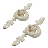 Max Ivory White Zinc Alloy Kitchen Door Knob Cabinet Ring Pulls 118x49x22mm - Aladdin Shoppers