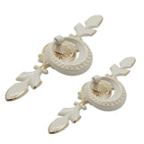 Max Ivory White Zinc Alloy Kitchen Door Knob Cabinet Ring Pulls 118x49x22mm - Aladdin Shoppers