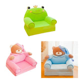 Max Kids Foldable Sofa Chair Children Cartoon Lounger Bed Slipcover Blue Bear - Aladdin Shoppers