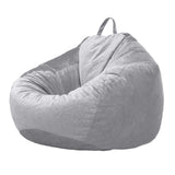 Max Kids Stuffed Animals Storage Suede Bean Bag Cover 60x70cm Grey_2 - Aladdin Shoppers