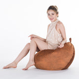 Max Kids Stuffed Animals Storage Suede Bean Bag Cover 90x11cm Brown_2 - Aladdin Shoppers
