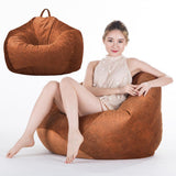Max Kids Stuffed Animals Storage Suede Bean Bag Cover 90x11cm Brown_2 - Aladdin Shoppers
