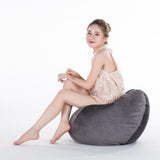 Max Kids Stuffed Animals Storage Suede Bean Bag Cover 90x11cm Dark Grey - Aladdin Shoppers