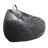 Max Kids Stuffed Animals Storage Suede Bean Bag Cover 90x11cm Dark Grey - Aladdin Shoppers