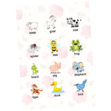 Max Kids Toddlers earning Poster Preschool Educational Wall Posters Animal - Aladdin Shoppers