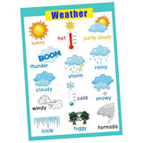 Max Kids Toddlers earning Poster Preschool Educational Wall Posters Weather_1 - Aladdin Shoppers