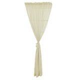 Max Kitchen Curtain Sheer Door Window Voile Beige - 132x213cm - Aladdin Shoppers