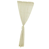 Max Kitchen Curtain Sheer Door Window Voile Beige - 132x213cm - Aladdin Shoppers