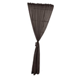 Max Kitchen Curtain Sheer Door Window Voile Coffee - 132x213cm - Aladdin Shoppers